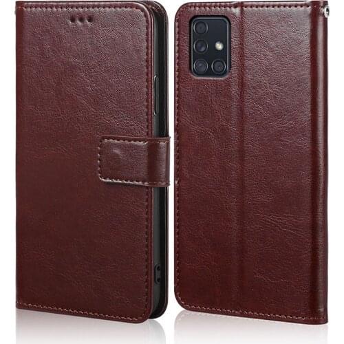 Vintage Case For Samsung Galaxy M31 M21 M20 A30 A40 A50 A51 A71 A 51 A 71 Case Leather Cover Wallet Phone Silicone Card Holder