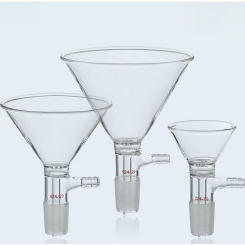 1pc DIA 50mm to 150mm borosilicate glass suction funnel with filter hole,19#24# frosted Standard joint for lab teaching tools