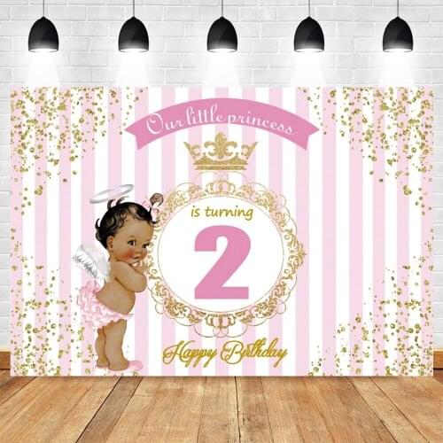 Yeele Pink Stripe Golden Dots Newborn Baby Shower Princess Birthday Party Backdrop Vinyl Photography Background Photophone Props