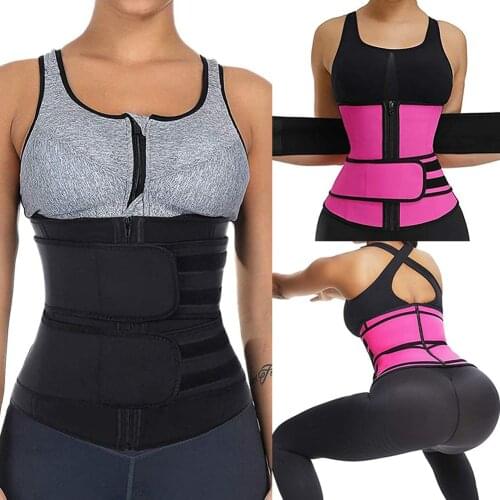 Women Waist Trainer Body Shapers Slimming Belt Postpartum Sweat Girdle Tummy Control Fat Burning Weight Loss Cincher