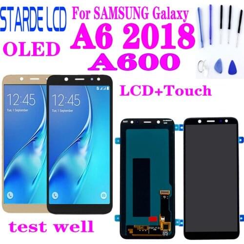 For Samsung Galaxy A6 2018 A600 LCD Display Touch Screen Digitizer Assembly OLED Quality A6 A600F A600FN LCD