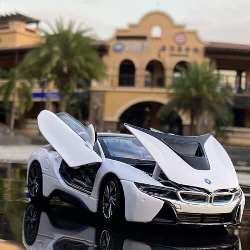 1:24 BMW I8 Alloy Sports Car Model Diecasts & Toy Vehicles Collect gifts Non-remote Cntrol Type Transport Toys For Children