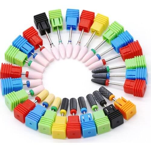 1pcs Ceramics Milling Cutter Small Ball Nail Drill Bit Ceramic Burrs Manicure Dead Skin Cleaning Bit Nail Art Tools