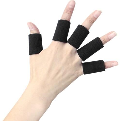 10 PCS Fabric Finger Guard Sleeves Protector High Elastic Finger Sports Support for Trigger Finger Arthritis and Ligament Pain