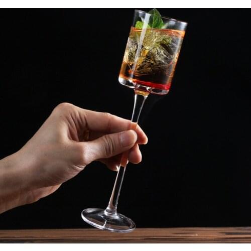 125ml Simple Art Short Tube Goblet Cocktail Brandy Champagne Sake Cup Family Bar Jukehouse Classic Drinkware