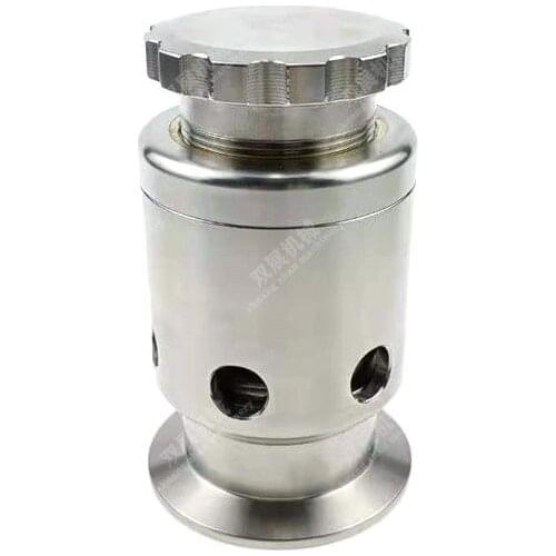 15 PSI Adjustable Pressure Vacuum Relief Valve 1.5" and 2" Tri-Clamp Connection SS304 Stainless Steel