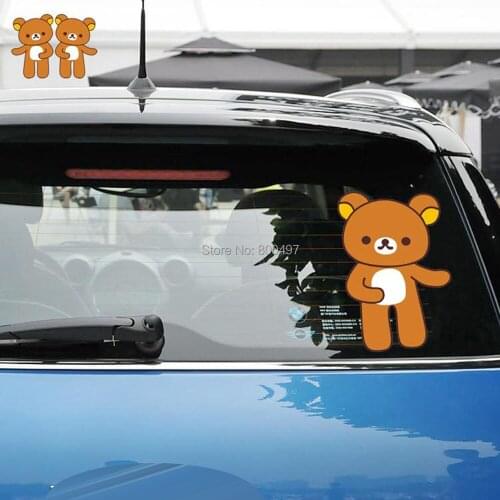 20 x Newest Car Styling Cartoon Car Sticker Bear Rilakkuma Car Cover Decal for Toyota Chevrolet Volkswagen Tesla Kia Ford Lada