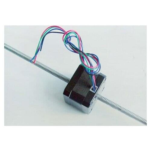 4-lead 1.8 degree NEMA 17 Frame 42mm Linear Stepper Motor with High Accuracy 130mm Length of Axle T6.35 Lead Screw Stepper