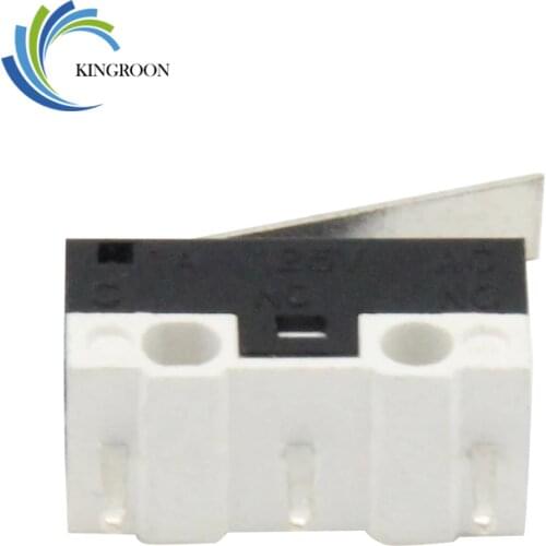 5pcs/lot 1A 125V AC Micro Limit Switch Lever Part For MK7 MK8 Limited 3D Printers Parts Mini MicroSwitch Accessories Black White
