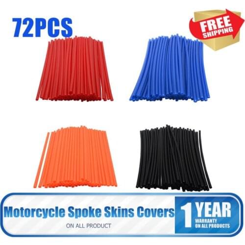 72x Motorcycle Spoke Skins Covers Wraps Wheel Pipe Guard Dirt Bike Motorbike