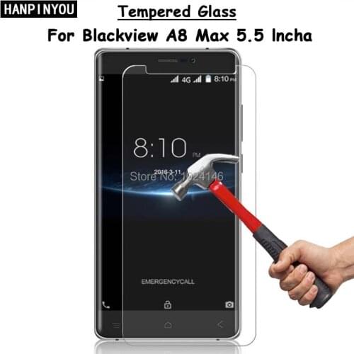For Blackview A8 Max a8max 5.5" Clear Tempered Glass Screen Protector Ultra Thin Explosion-proof Protective Film + Cleaning Kit