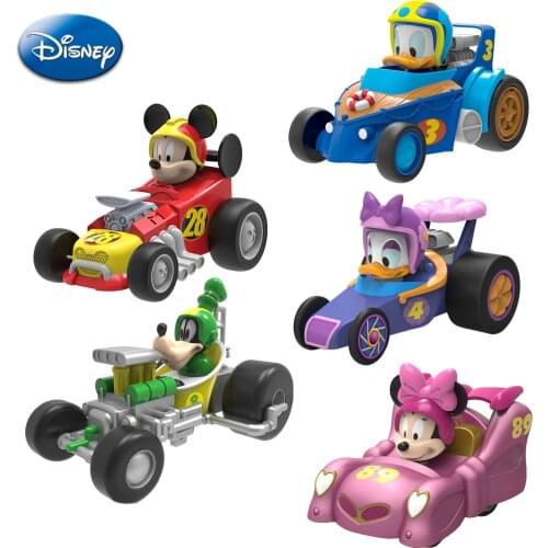 Disney Racers Mickey Vehicle Anime Action Figure Minnie Goofy Daisy Duck Donald Duck Model Deformation Robot Toy Kids Gift