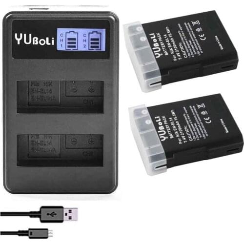 EN-EL14 ENEL14 EN-EL14a EN EL14A EN EL14 Battery for Nikon P7800,P7100,D3400,D5500,D5300,D5200,D3200,D3300,MH-24