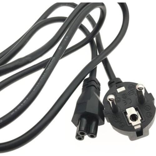 EU European Power Cord Euro EU Plug C5 Cloverleaf Power Supply Lead Cable 1.5m 5ft For Notebook Laptop PC Computer AC Adapters