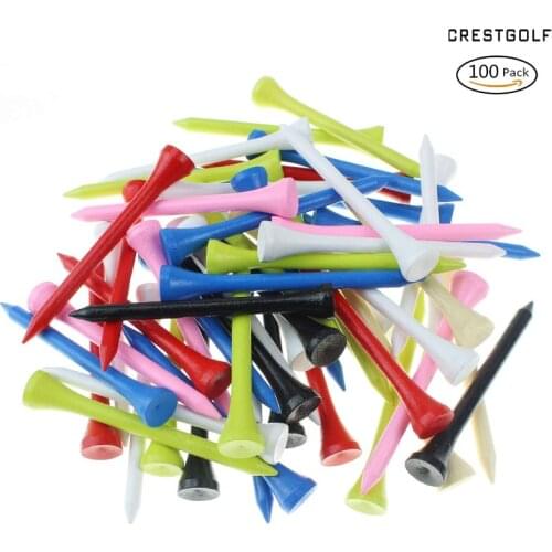 Crestgolf 54mm/70mm (2-1/8'' 2-3/4 '') - Bamboo Golf Tee, Pack of 100 Tees Accessories Choice, More Durable, Greener