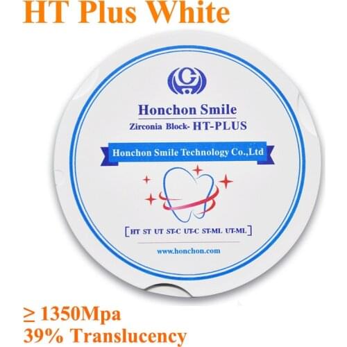 HT plus 95x10-25MM Cad Cam Zirconia Disc For Zirkonzahn System 1 Piece Free Shipping