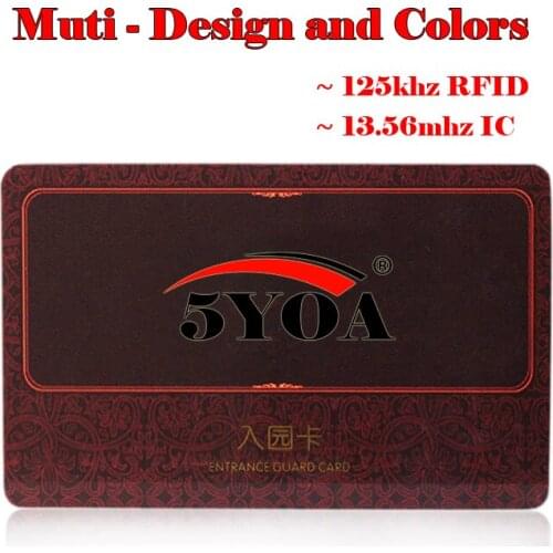 Customize Logo Design Printing Arbitrary Pattern VIP Print RFID ID 125khz EM4100 Card 13.56mhz IC Card MF S50 Proximity Smart