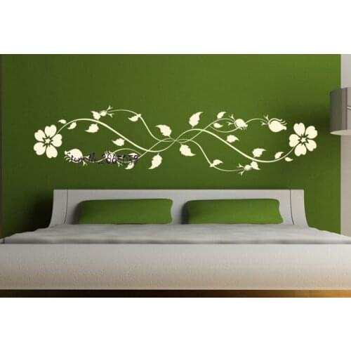 Flora Fantastica Art Wall Decal Quote Bedroom High Quality Wallpaper Vinyl Wall Sticker Kid Room Adesivo De Parede poster LA212