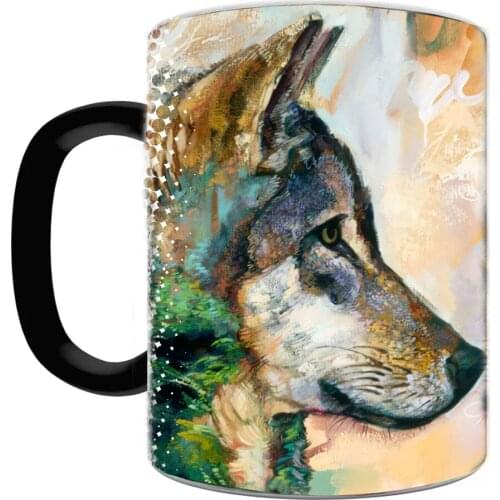 King of Wolves and Cloud Girl 11oz Magic Ceramic Creative Friends Birthday Gift Coffee Mug Tea Milk Cups