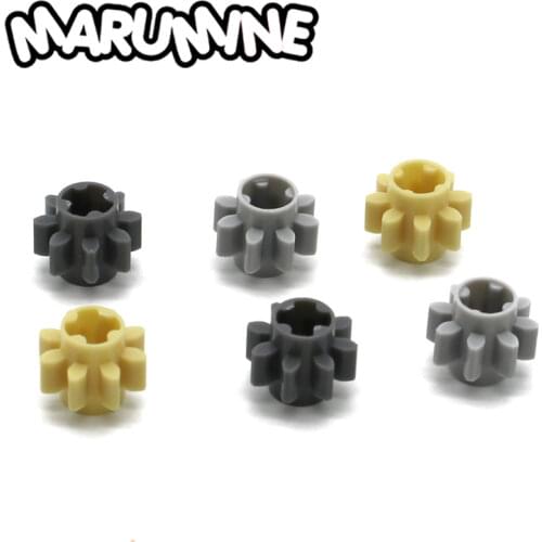 Marumine 100PCS Technology Plastic 3647 Gear Wheel Building Block Construction Set City Stem Toy for Educational Learning Blocks