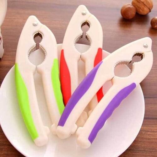 Multi-Function Kitchen Tool Nut Cracker Sheller Walnut Cracker Plier Metal Opener Tool Stainless Steel Nutcracker LX8677