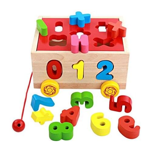 Blocks Models & Building Toy Toys & Hobbies Children toys Children shaped box shape matching product wooden blocks hot 2017 new