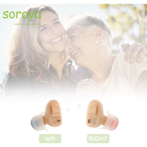Soroya Cheap Best Hearing Aid Mini CIC Invisible Ear Sound Amplifier ITC Hearing Amplifier Enhancer Wireless Portable For Adults