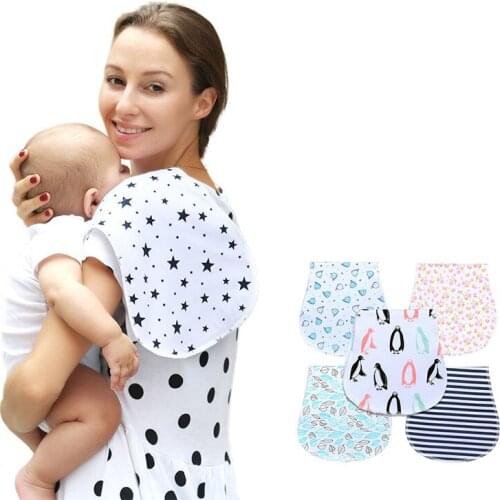 100% baby new cotton saliva towel baby baby cloth three-layer waterproof suit curved abdomen soft gift baby accessories