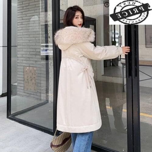Down Parka Women Duck Down Jackets Female Winter Coat 2021 New Long Hoody Natural Raccoon Fur Overcoat Plus Size 12R0213a