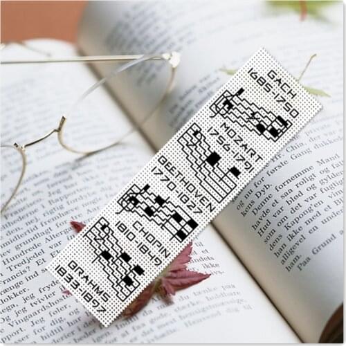 Music patterns on both sides bookmarks cross stitch kit counted 18ct 14ct Plastic Fabric needlework embroidery Craft kit