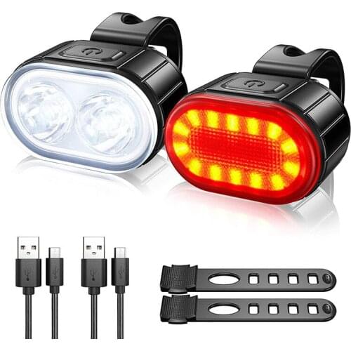 Q3 high quality LED Bike Front Light Head Lamp USB MTB Road Bicycle Headlight Rechargeable Cycling Taillight Bicycle Accessories