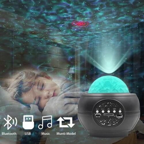 LED Starry Sky Projector USB Bluetooth Night Light Romantic Colorful Projection Lamp With Remote Control For kid Bedroom Lamp