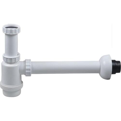 Talea White Pipe for Kitchen Sink Waste Kitchen Drain hose Basin Water Drain Pipe into the Wall Drain Tube Hose