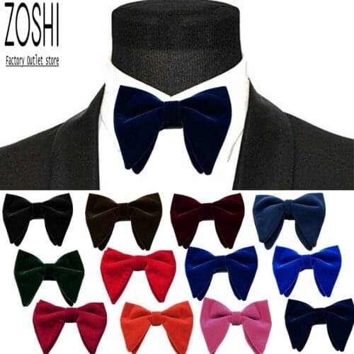 Unique OX Horn Classic Men Suit Neckwear Boys Girls Lady Fashion Planted Velvet Solid Color Adjust Bowtie Pet Dog Cat Bow tie