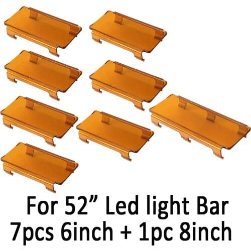 50" inch led light bar Snap On Dust Proof Protective Covers Amber Black Clear Red Blue Green for ATV JEEP ATV TRUCK BOAT 4WD 4X4