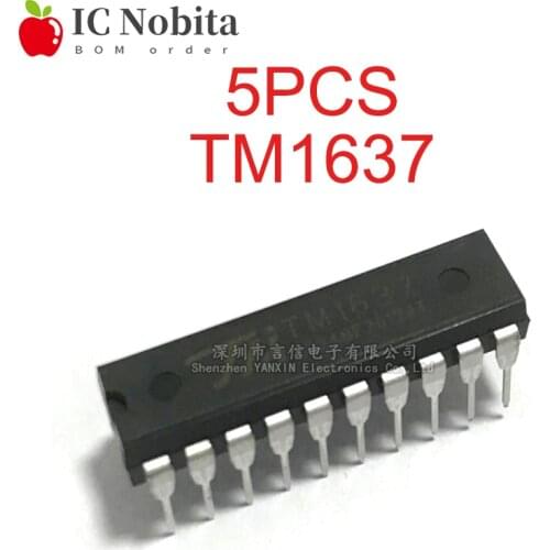 5PCS TM1637 DIP20 1637 DIP DIP-20 Integrated Circuit LED Driver Chip IC New Original