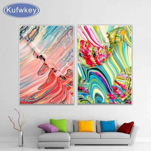 5D DIY Diamond Embroidery abstract Watercolor painting Square Rhinestone Sets Full Diamond Painting Cross Stitch Decoration