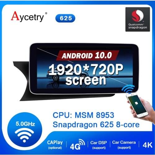 Snapdragon Car radio android 10 screen For Mercedes Benz C Class C-Class W204 S204 2011-2014 Right driver autoradio 2DIN stereo