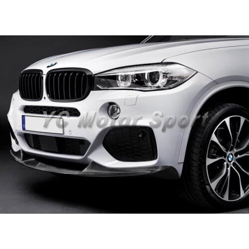 Car Accessories Carbon Fiber P Style Front Lip Fit For 2013-2014 F15 X5 M-Tech Front Bumper Lip Front Splitter