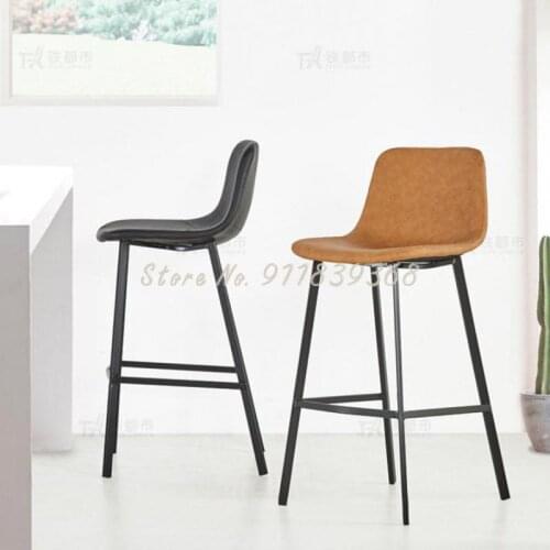 Bar Chair Nordic Net Red Gold Simple Modern Bar Milk Tea Coffee Shop Light Luxury Family Iron Stool