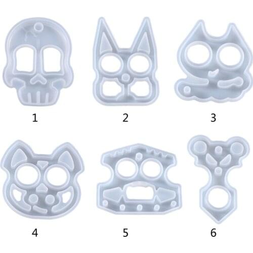 13MC Crystal Epoxy Resin Mold Cartoon Animals Keychain Casting Silicone Mould DIY Crafts Jewelry Pendant Making Tools