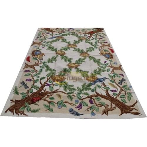 French Regional Rug With Large Needle Point Gorgeous Needle-point Carpet Hand Knitted Carpets