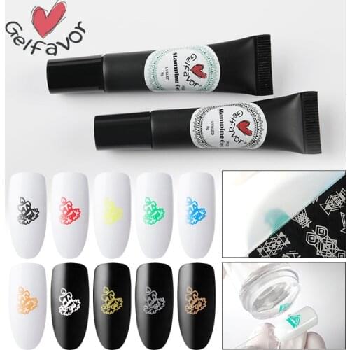 Gelfavor Stamping Gel Polish Semi-Permanent Vernish UV Print DIY For Manicure Nails Art Gel Paint Nail Polish For Stamping
