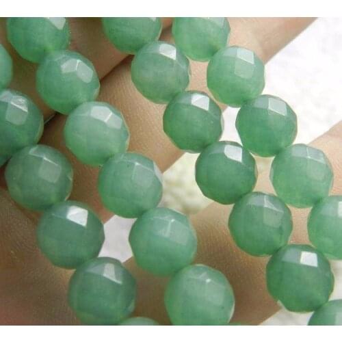 HOT! New Faceted 8mm Green carnelian Round Loose Bead 15'' jewelry Wholesale and retail