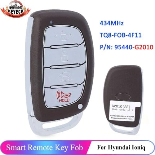 KEYECU OEM FCC ID: TQ8-FOB-4F11 Keyless-Go Smart Proximity Remote Key for Hyundai Ioniq 2017 2018 2019 P/N: 95440-G2010
