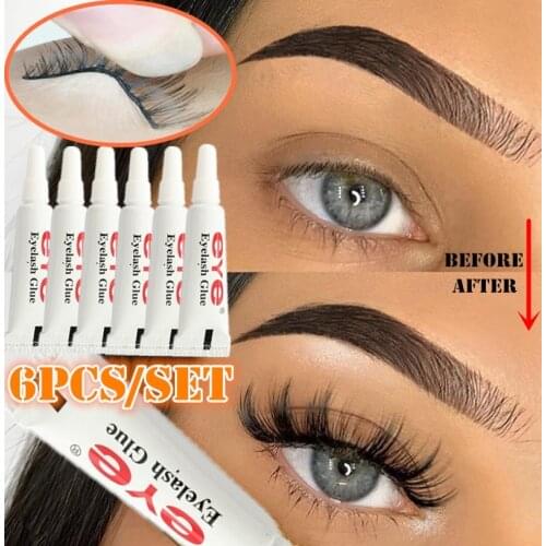 Fake Eyelash Glue Adhesive Strong Clear/Black Waterproof False Lash Adhesive Eyelash Extend Makeup Tool