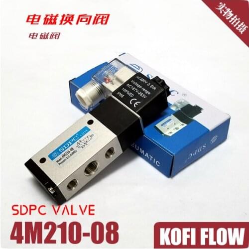 SDPC 4M210-08 DC24V AC220V Magnetic Exchange Valve Two Position Five Way Solenoid Valve