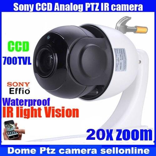 CCTV MINI 4 Inch High speed PTZ IR 700TVL 1/3" SONY CCD 20X Digital Zoom CCTV Waterproof Outdoor PTZ Security Camera