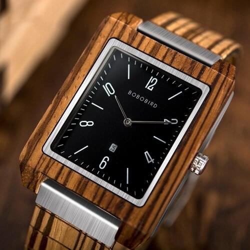 BOBO BIRD Wooden Men Watch Fashion Luxury Quartz Wristwatch A Button Auto Date Timepiece Top Brand Customized gift часы мужские