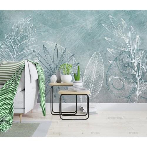 Bacal Custom wallpaper mural European tropical rainforest plant banana leaf living room TV background wall painting 3d wallpaper